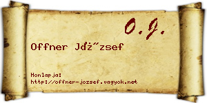 Offner József névjegykártya